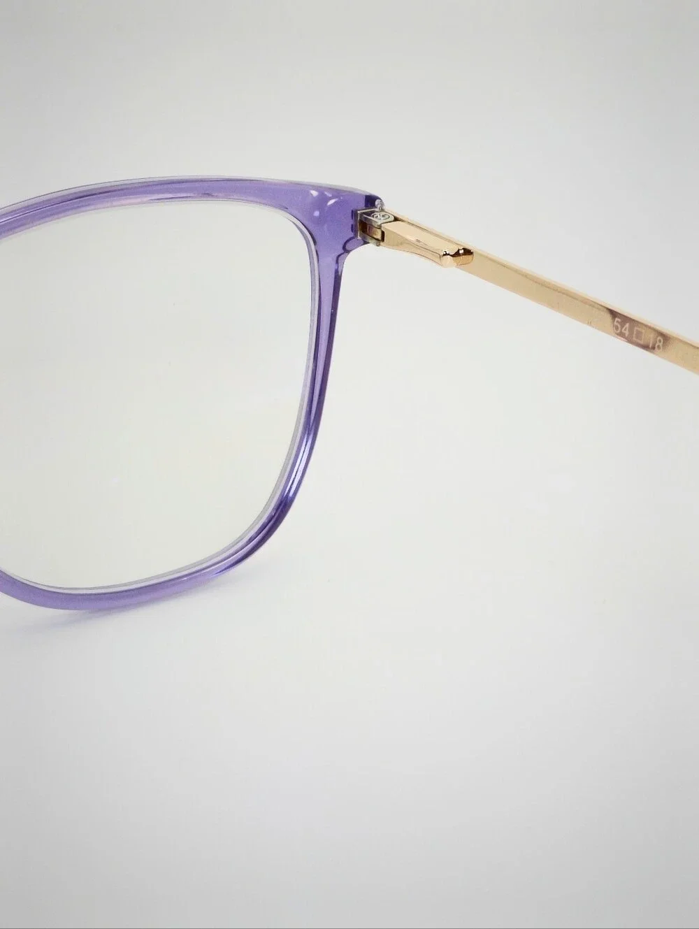 Aroma. Purple Transparent Lavender Gold Frame. Women